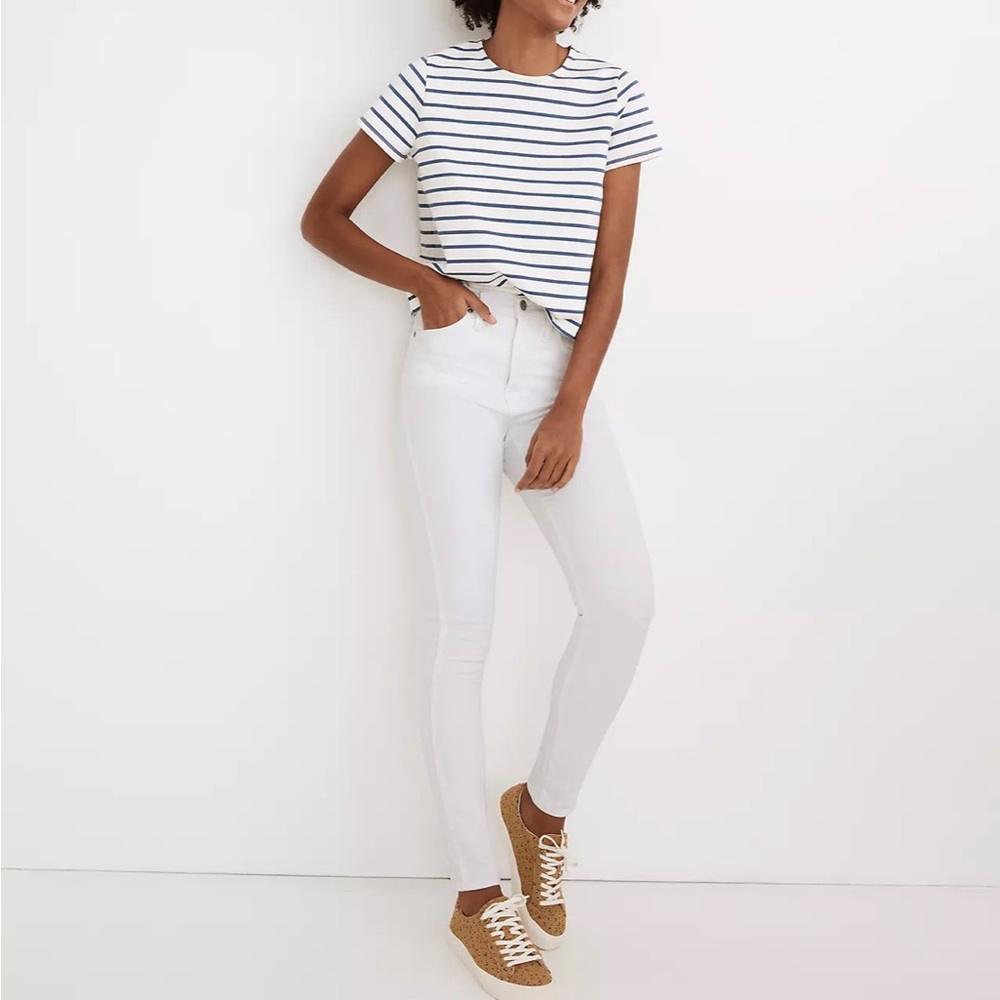 Madewell 10" High-Rise Skinny Jeans in Pure White Size 24